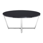 Allure Round Black Faux Marble Coffee Table