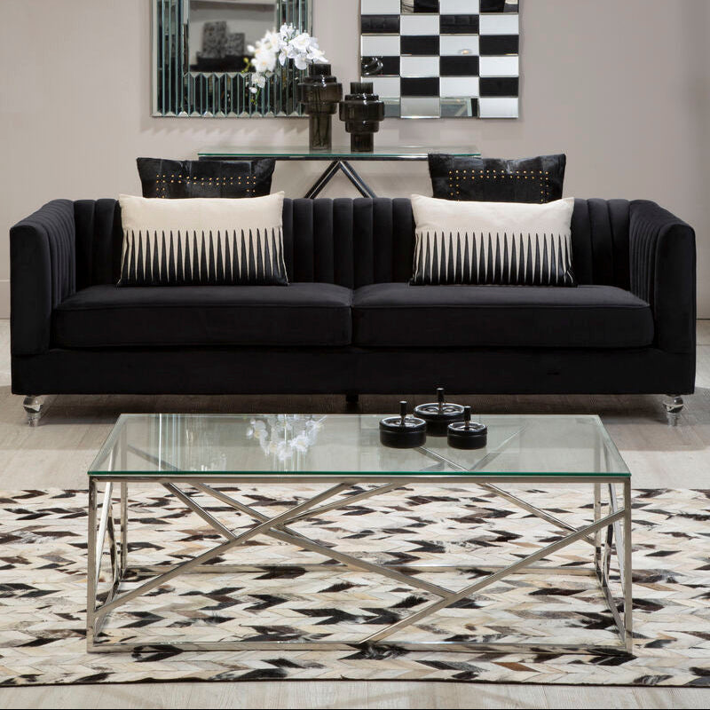 Allure Stainless Steel Geometric Coffee Table