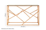 Allure Rose Gold Geometric Console Table