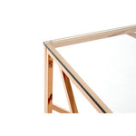 Allure Rose Gold Geometric Console Table