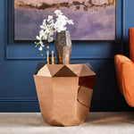 Allure Rose Gold Diamond Cut End Table