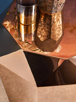 Allure Rose Gold Diamond Cut End Table