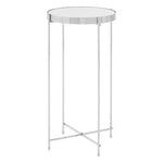 Allure Silver Mirror Tall Side Table