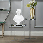 Allure Silver Mirror Tall Side Table