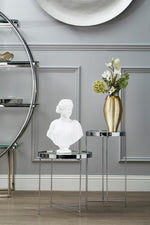 Allure Silver Mirror Tall Side Table