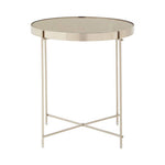 Allure Grey Mirror Low Side Table