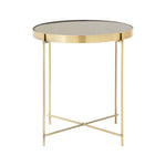 Allure Black Mirror Low Side Table
