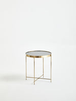Allure Black Mirror Low Side Table
