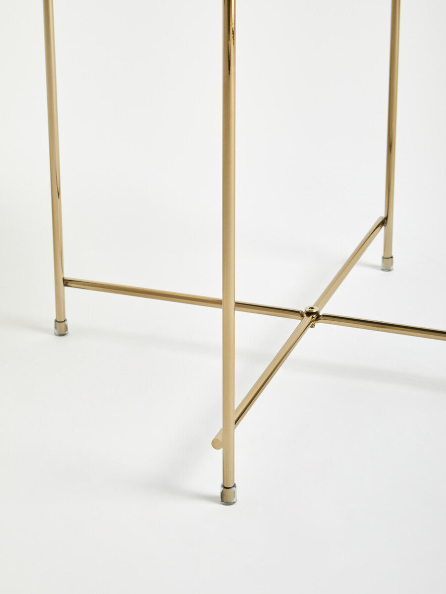 Allure Black Mirror Low Side Table