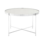 Allure Large Silver Mirror Side Table