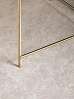 Allure Brushed Bronze Large Side Table with Black Mirror