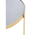 Allure Brushed Bronze Large Side Table with Black Mirror