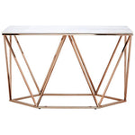 Allure Rectangular Champagne Console Table