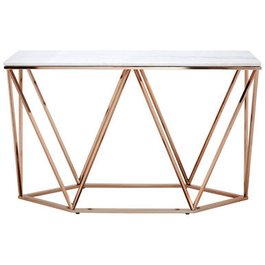 Allure Rectangular Champagne Console Table