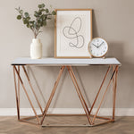 Allure Rectangular Champagne Console Table