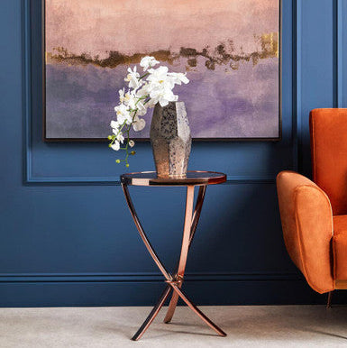 Allure Rose Gold Pinched Side Table