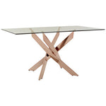 Allure Rectangular Rose Gold Dining Table
