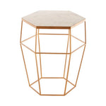 Shalimar Hexagonal Marble Top Side Table
