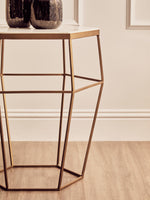 Shalimar Hexagonal Marble Top Side Table