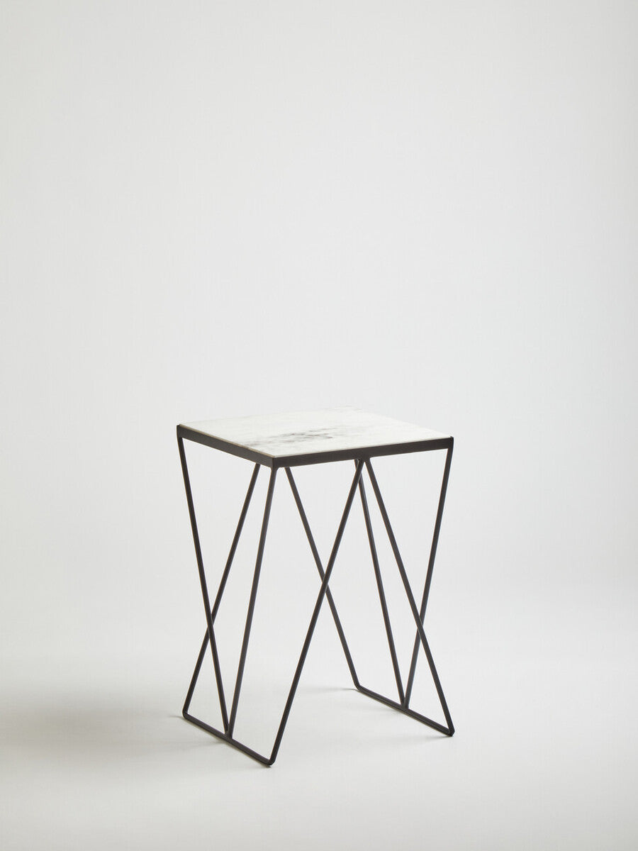 Shalimar Side Table With Matte Black Legs
