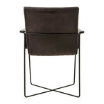 Buffalo Black Leather Weave Chair