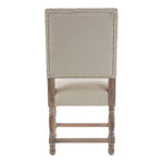 Lyon Linen Dining Chair with Oak Wood Whitewash Finish