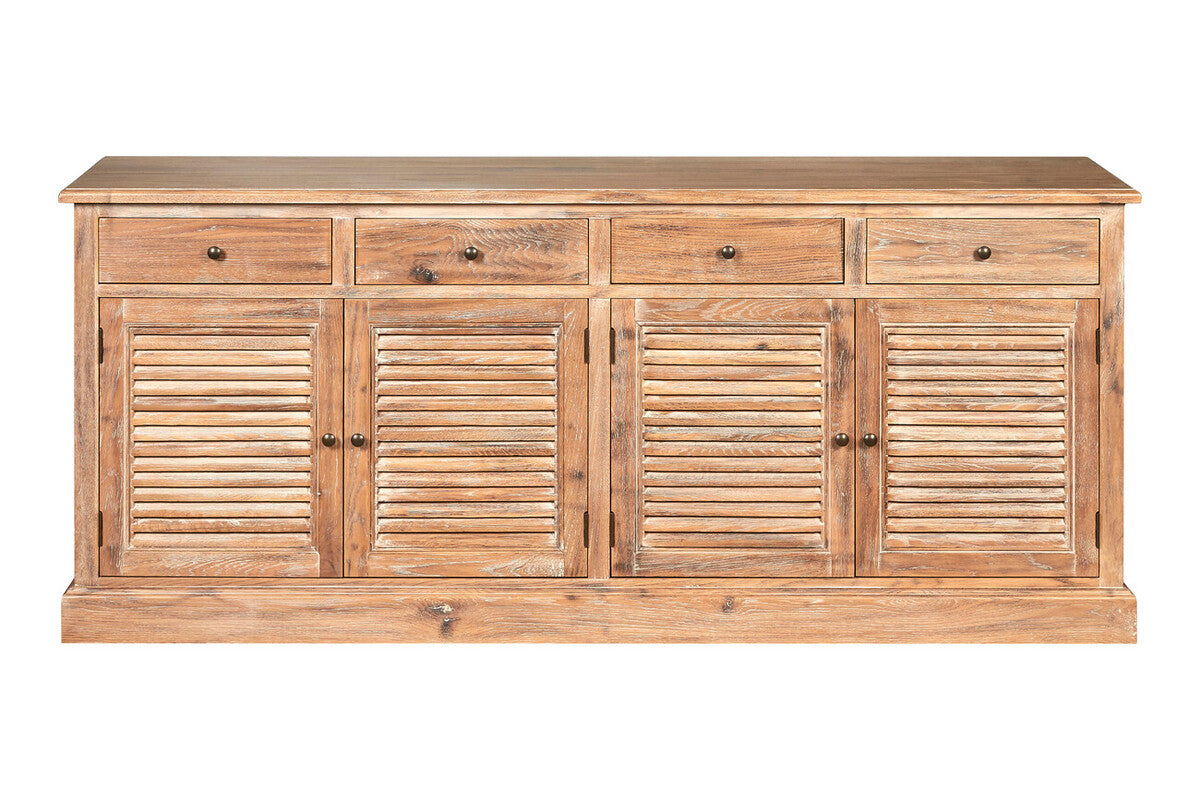 Lyon Oak Wood Sideboard with Whitewash Finish