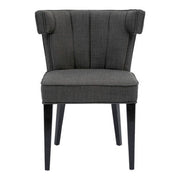 Oria Grey Fabric Dining Chair with Black Legs