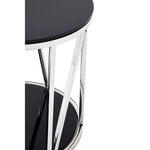 Alvaro Round Chrome Finish Side Table