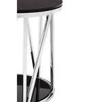 Alvaro Round Chrome Finish Side Table