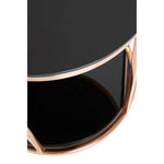 Alvaro Round Rose Gold Finish Side Table