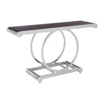 Novara Black Glass Top Console Table