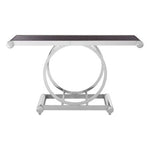 Novara Black Glass Top Console Table