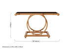 Novara Rose Gold Console Table