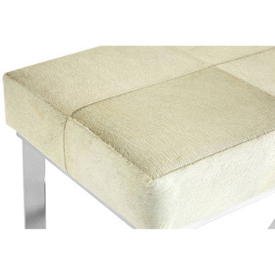 Kensington Townhouse Grey Hair on Leather Bench