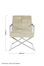 Kensington Townhouse Genuine Grey Leather Chair