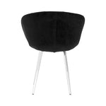 Vogue Black And Silver Velvet Chair
