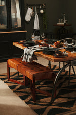 New Foundry Dining Table With Elm Wood Top