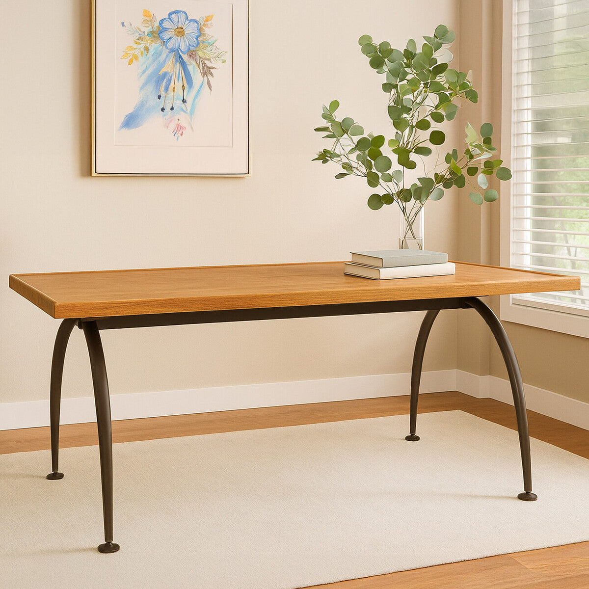 New Foundry Dining Table With Elm Wood Top