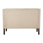 Doucet High Back Natural Linen Bench