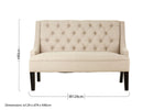 Doucet High Back Natural Linen Bench