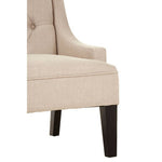 Doucet High Back Natural Linen Bench