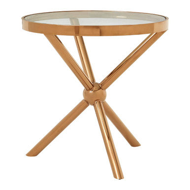 Novo Round Rose Gold Side Table