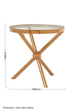Novo Round Rose Gold Side Table
