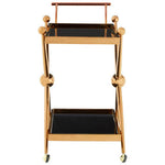 Novo 2 Tier Rose Gold And Cross Design Trolley