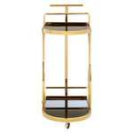 Novo 2 Tier Gold And Wavy Design Trolley