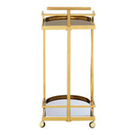 Novo 2 Tier Gold And Wavy Design Trolley
