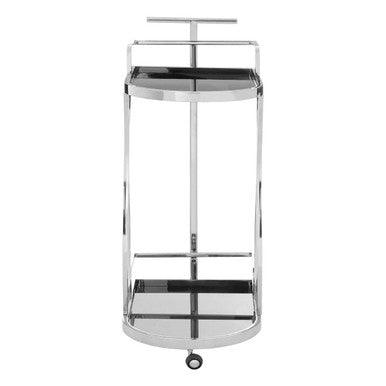 Novo 2 Tier Silver Wavy Design Trolley