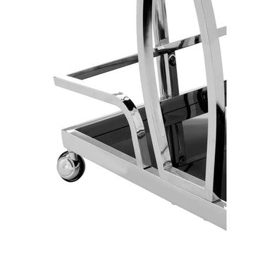 Novo 2 Tier Silver Wavy Design Trolley