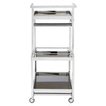 Novo 3 Tier Silver Finish Trolley